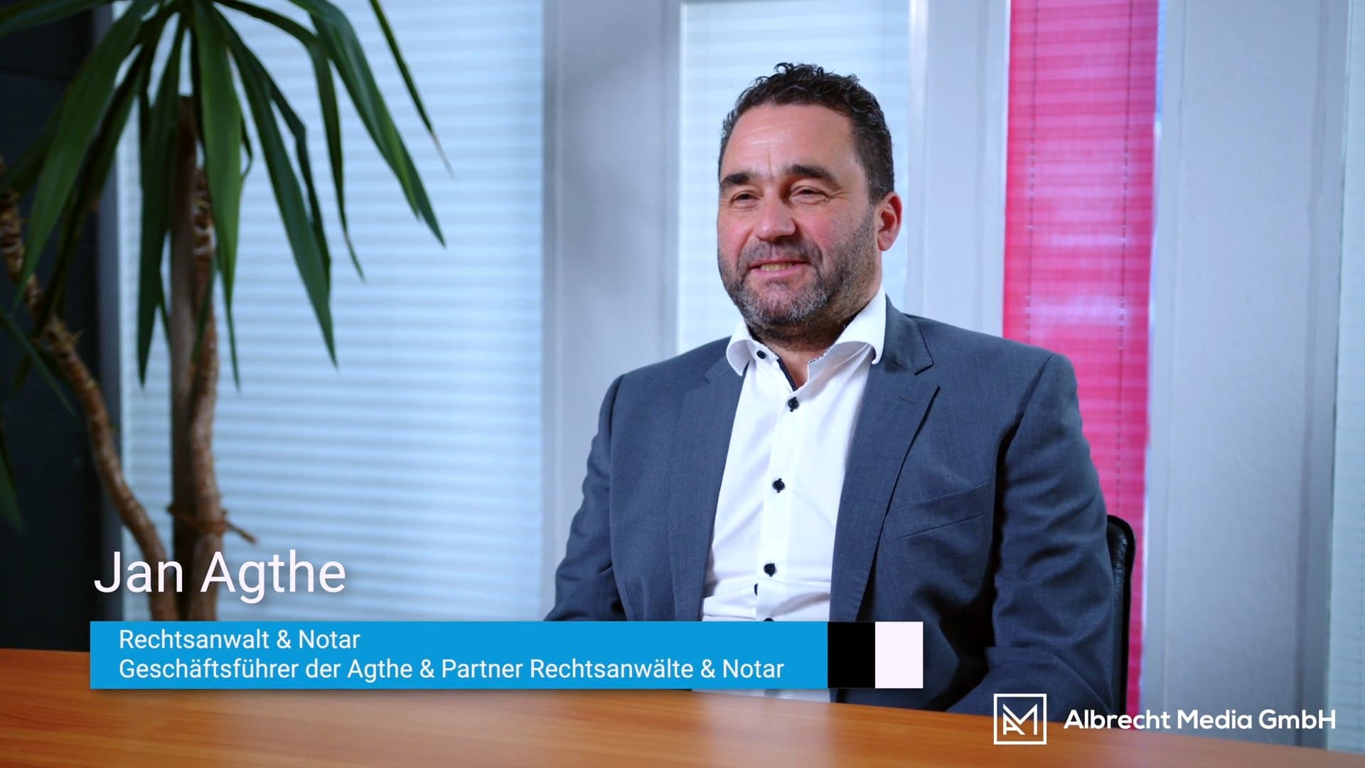 Videoreferenz von Jan Agthe, Geschäftsführer bei Agthe & Partner Rechtsanwälte & Notar